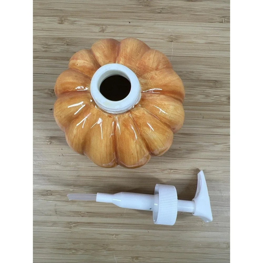 Otagiri Japan‎ Hand Painted Pumpkin Soap Dispenser New Never Used Vintage